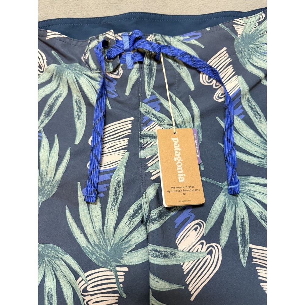Patagonia Stretch Planing 8" Women's Board Shorts‎ Swim Surf Beach Size 12 Blue - Picture 4 of 12